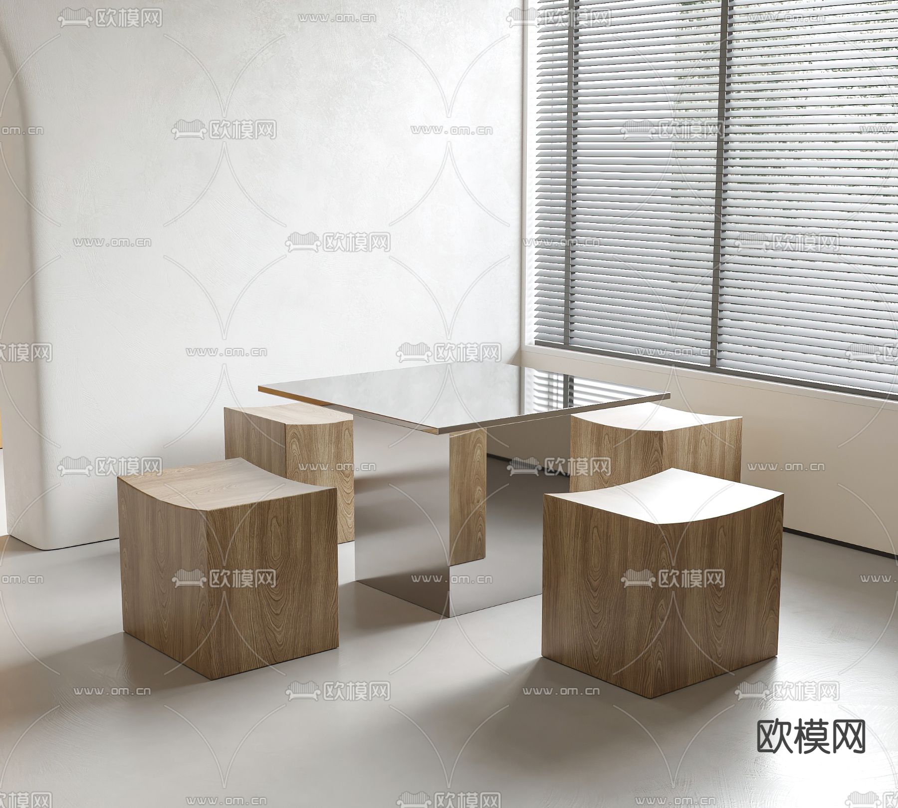 Arflex休闲桌椅3d模型下载