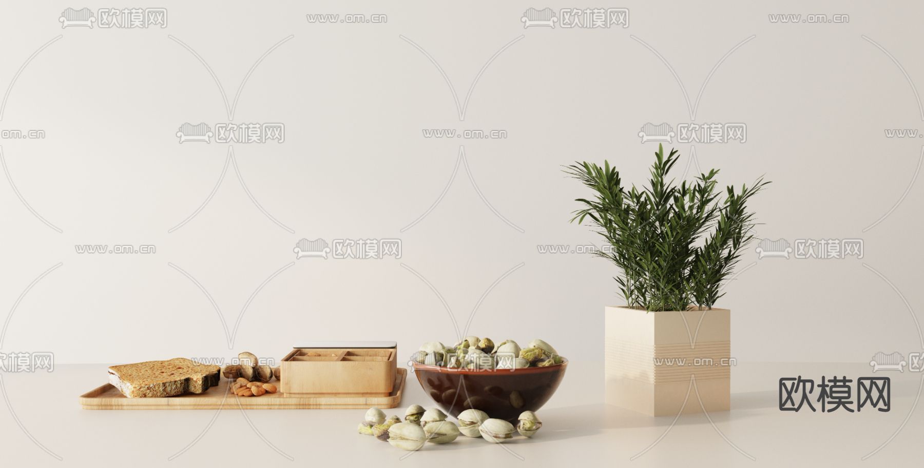 绿植 开心果 食品3d模型下载