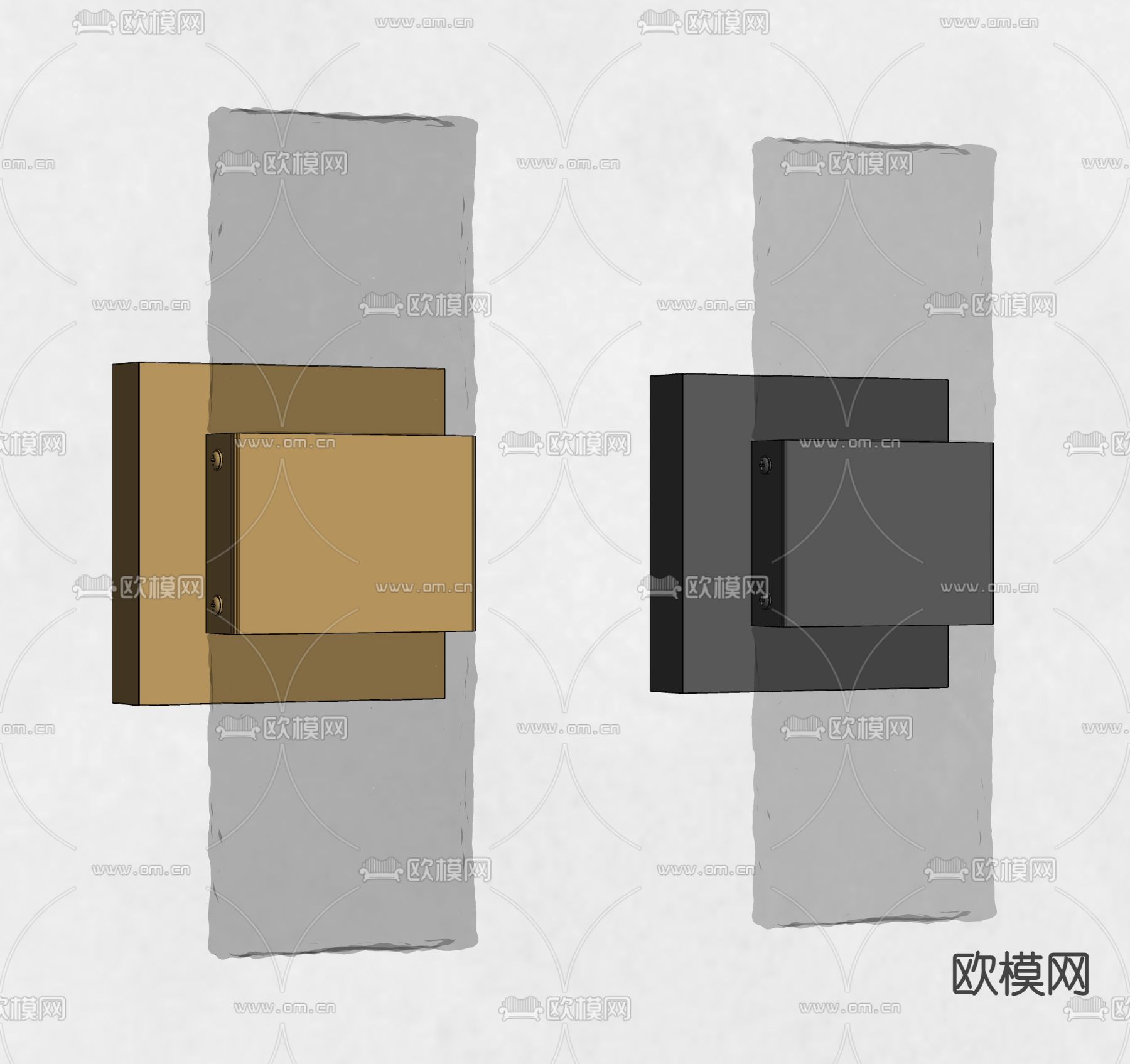 轻奢壁灯su模型下载（渲染图2）