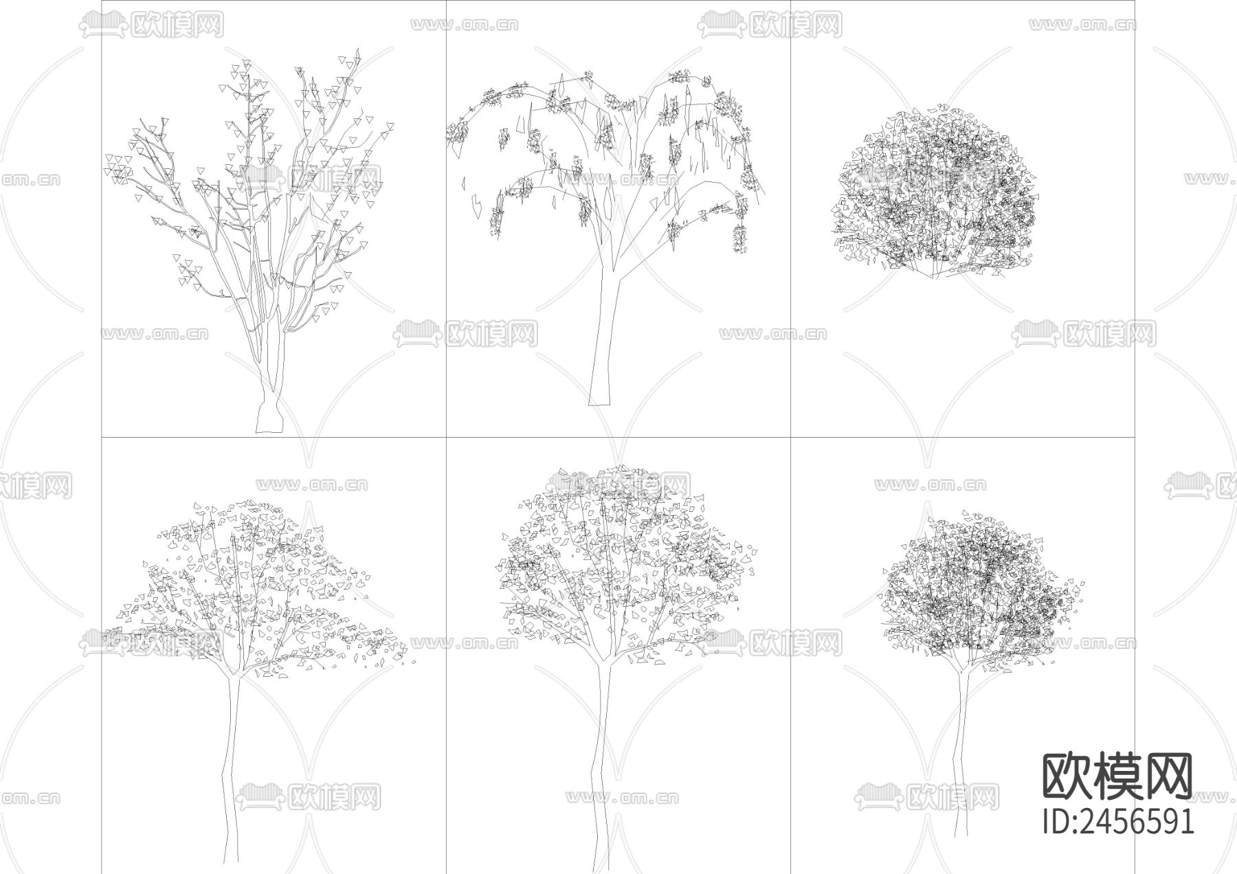 树cad立面图库下载（渲染图2）