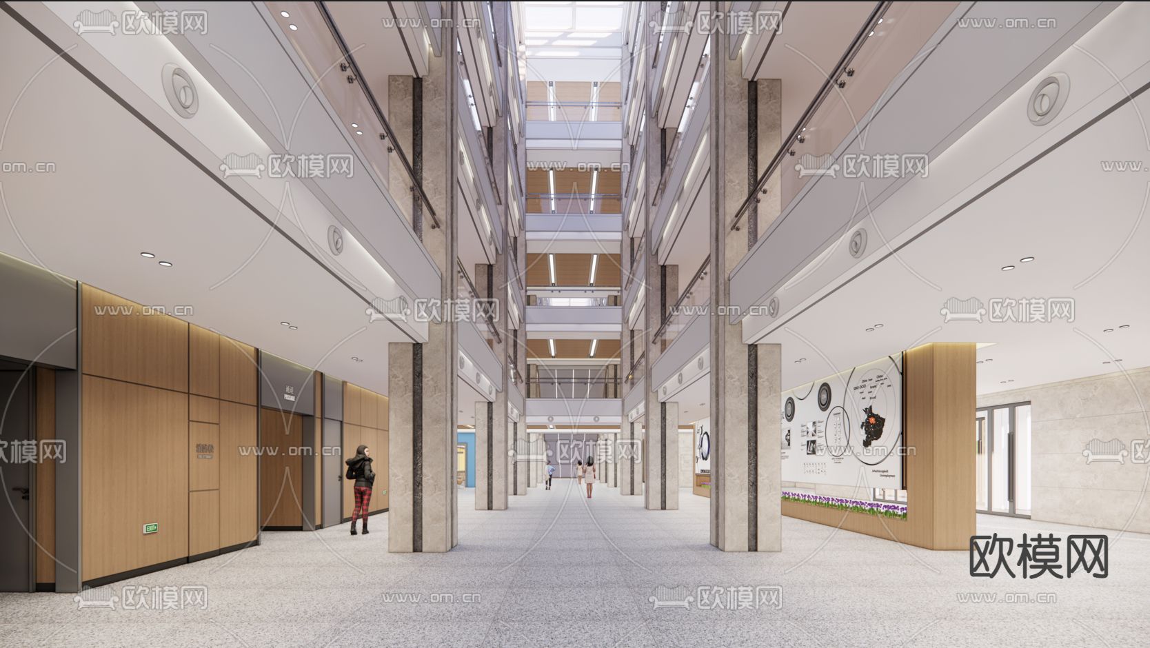 学校 教学大厅su模型