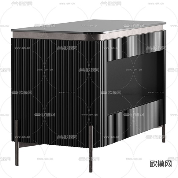 现代床头柜3d模型下载(渲染图3)