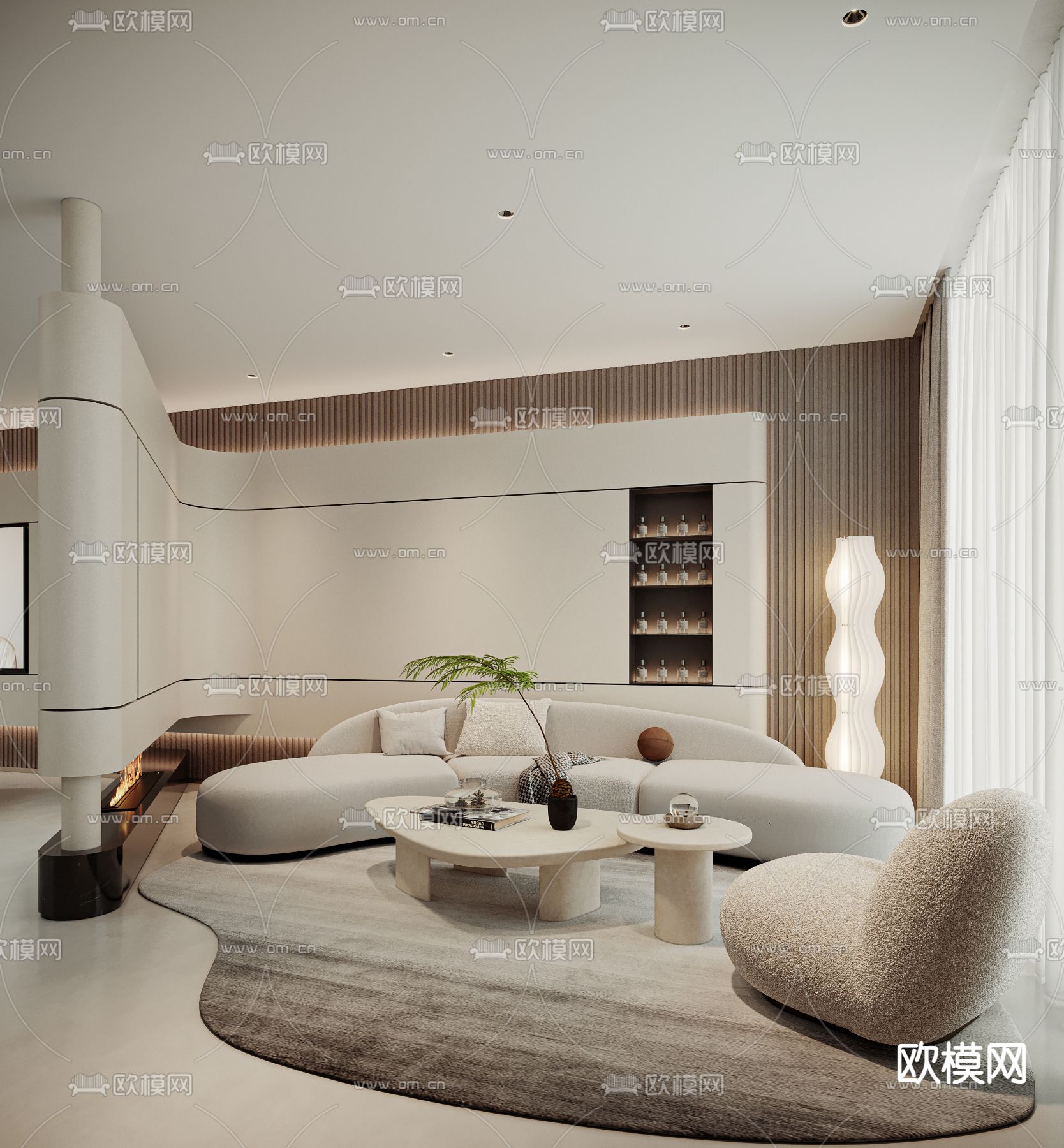 侘寂医疗美容中心3d模型下载（渲染图4）