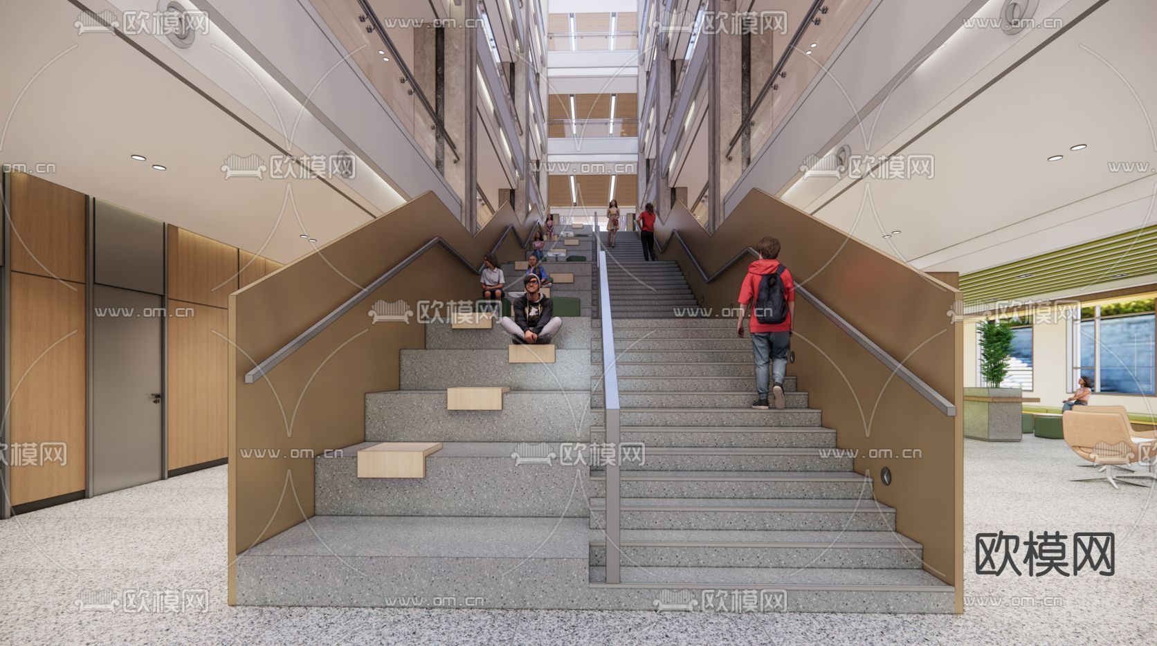 学校 教学大厅su模型