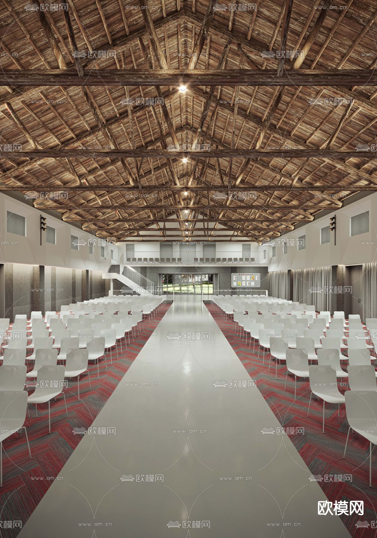 自然风会议中心3d模型下载（渲染图2）
