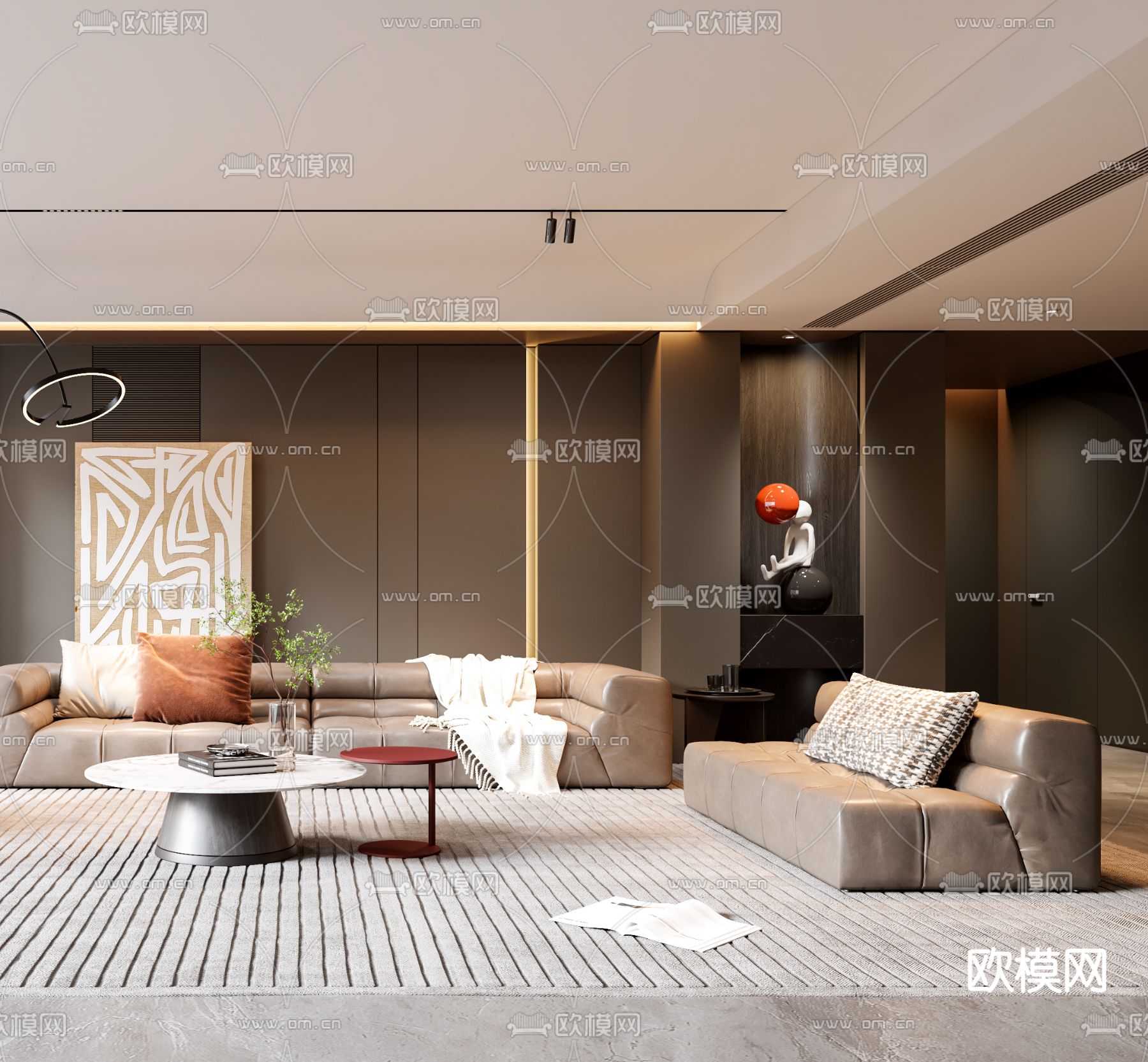 现代客厅3d模型