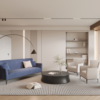  Poliform 沙发茶几组合su模型 