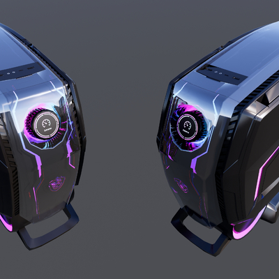  电脑主机 机箱su模型 