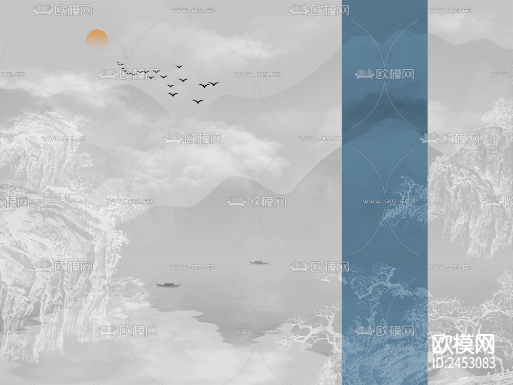 中式山水壁纸下载（渲染图7）