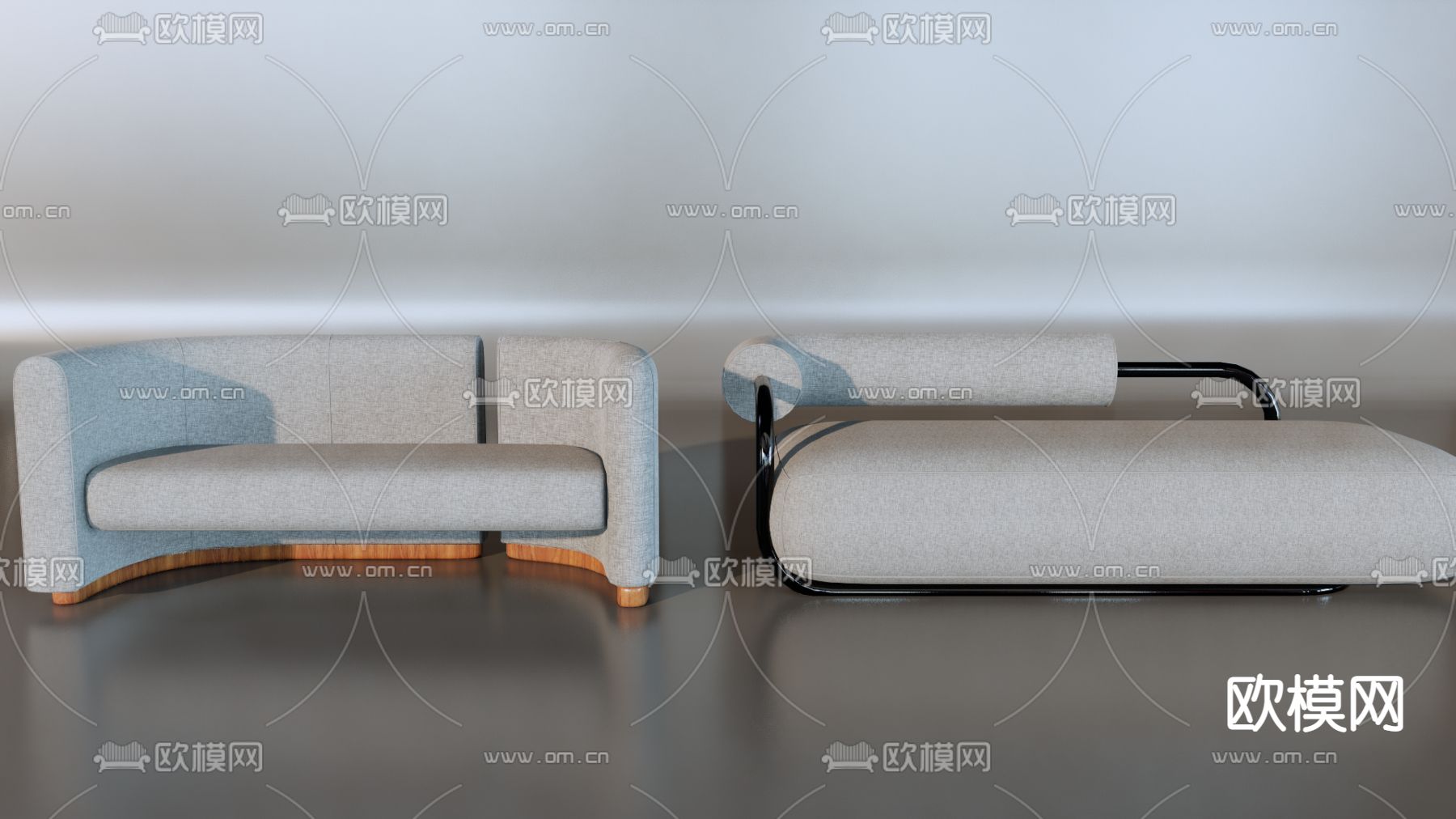 现代休闲沙发su模型