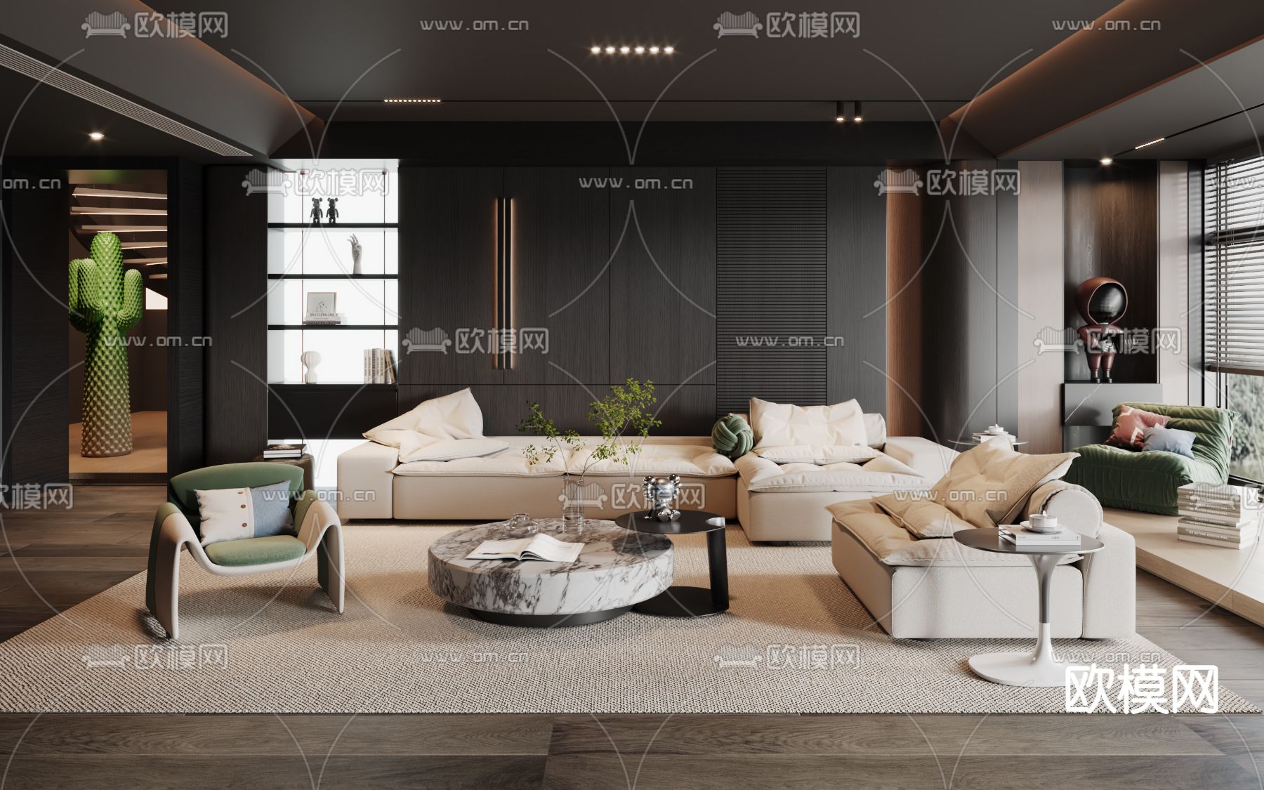 Minotti 米洛提沙发 客厅3d模型下载