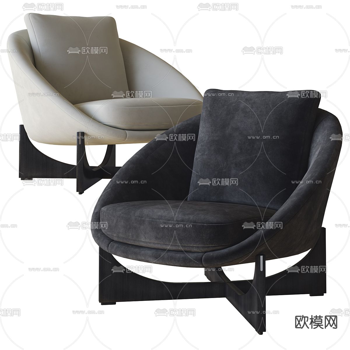 现代休闲椅su模型
