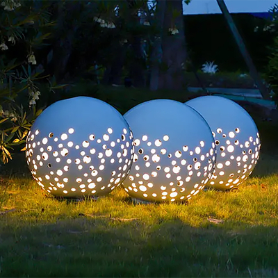  镂空球形户外灯 景观灯su模型 