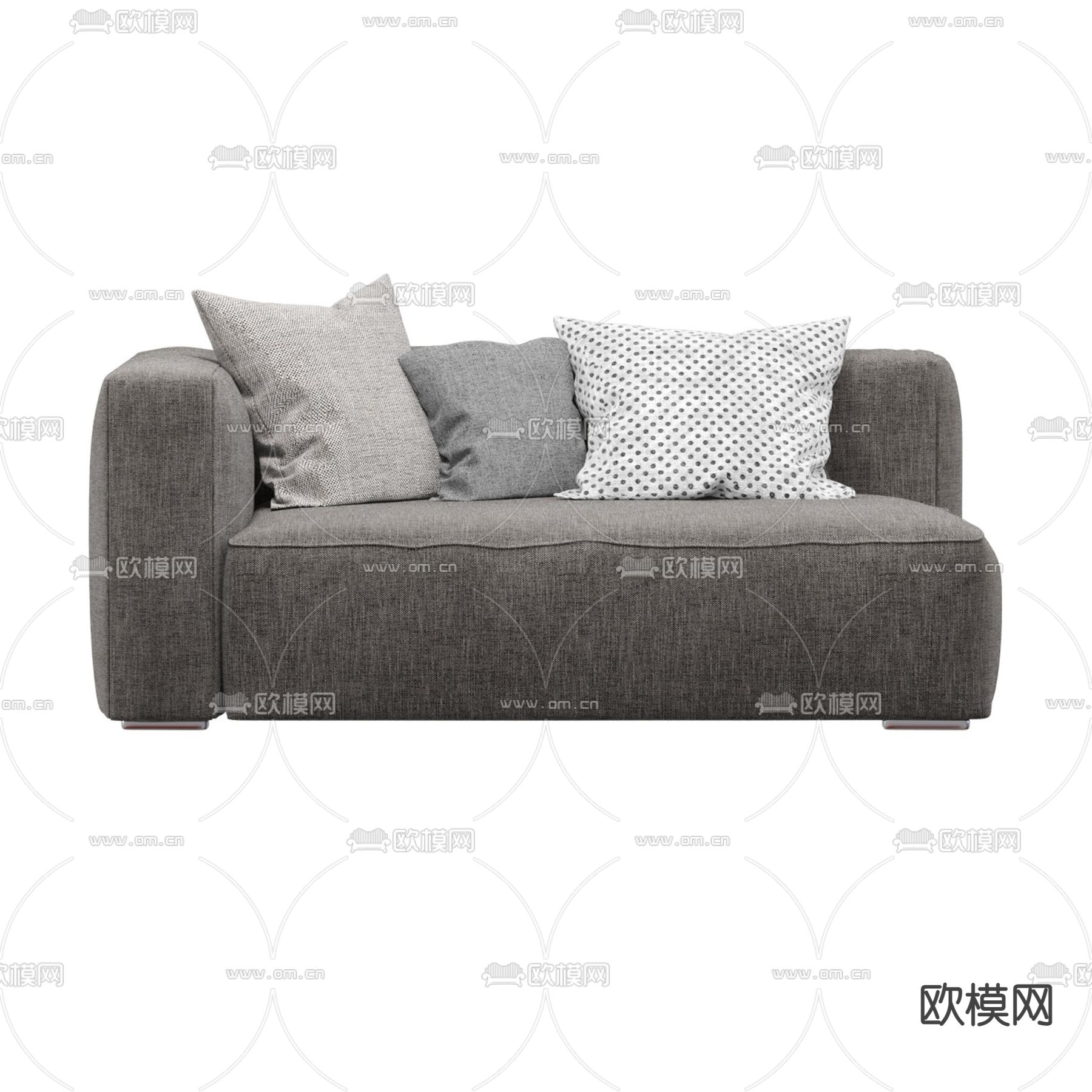 现代简约布艺休闲沙发免费3d模型下载_ID12285288_3dmax免费模型-欧模网