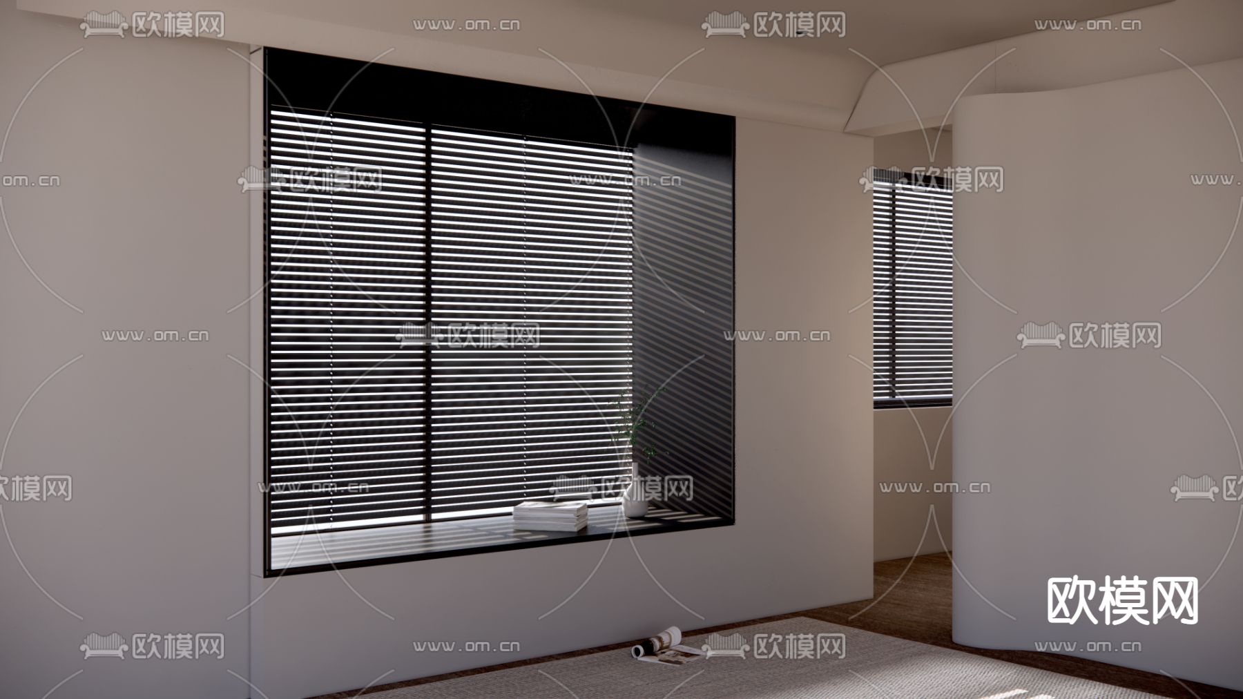 现代百叶帘 折叠帘su模型下载_ID12285314_sketchup模型下载-欧模网