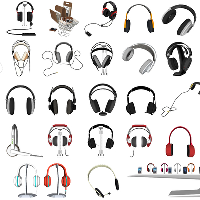  现代耳机 耳麦su模型 