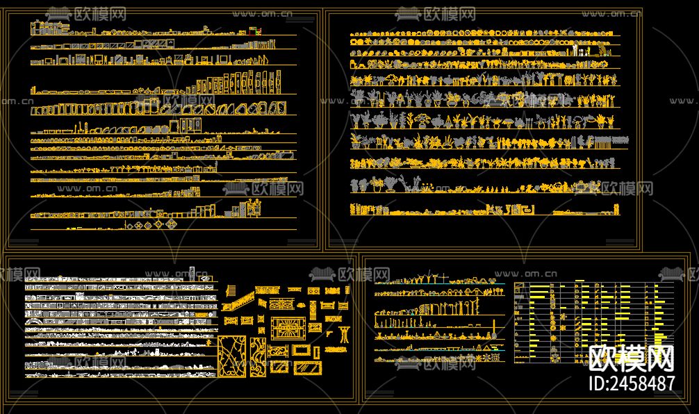 超全平面立面CAD施工图下载（渲染图3）