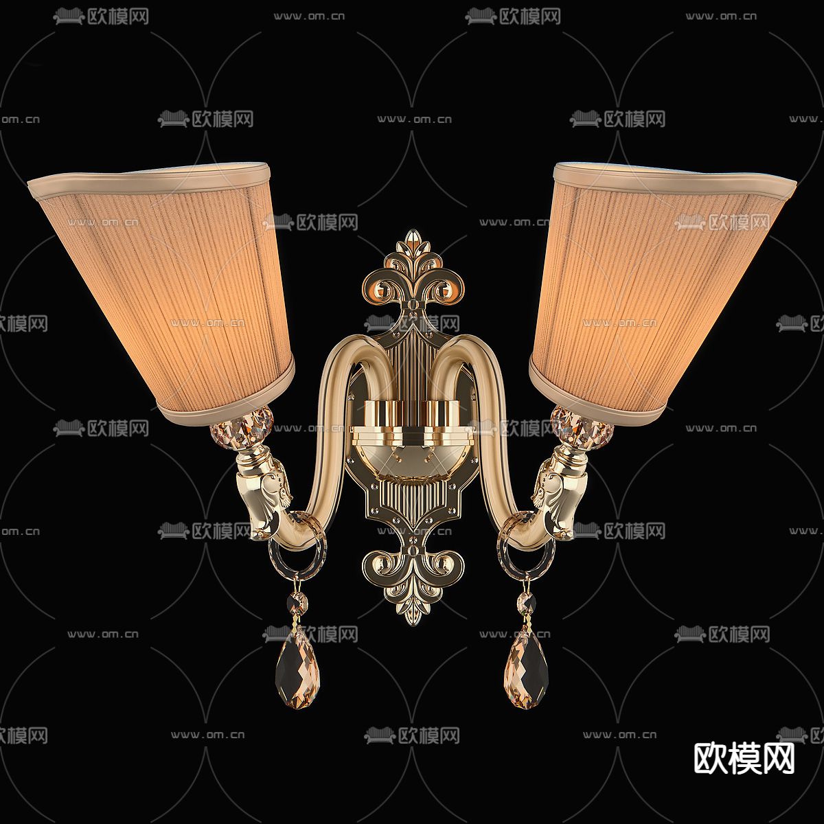 欧式古典壁灯d模下载