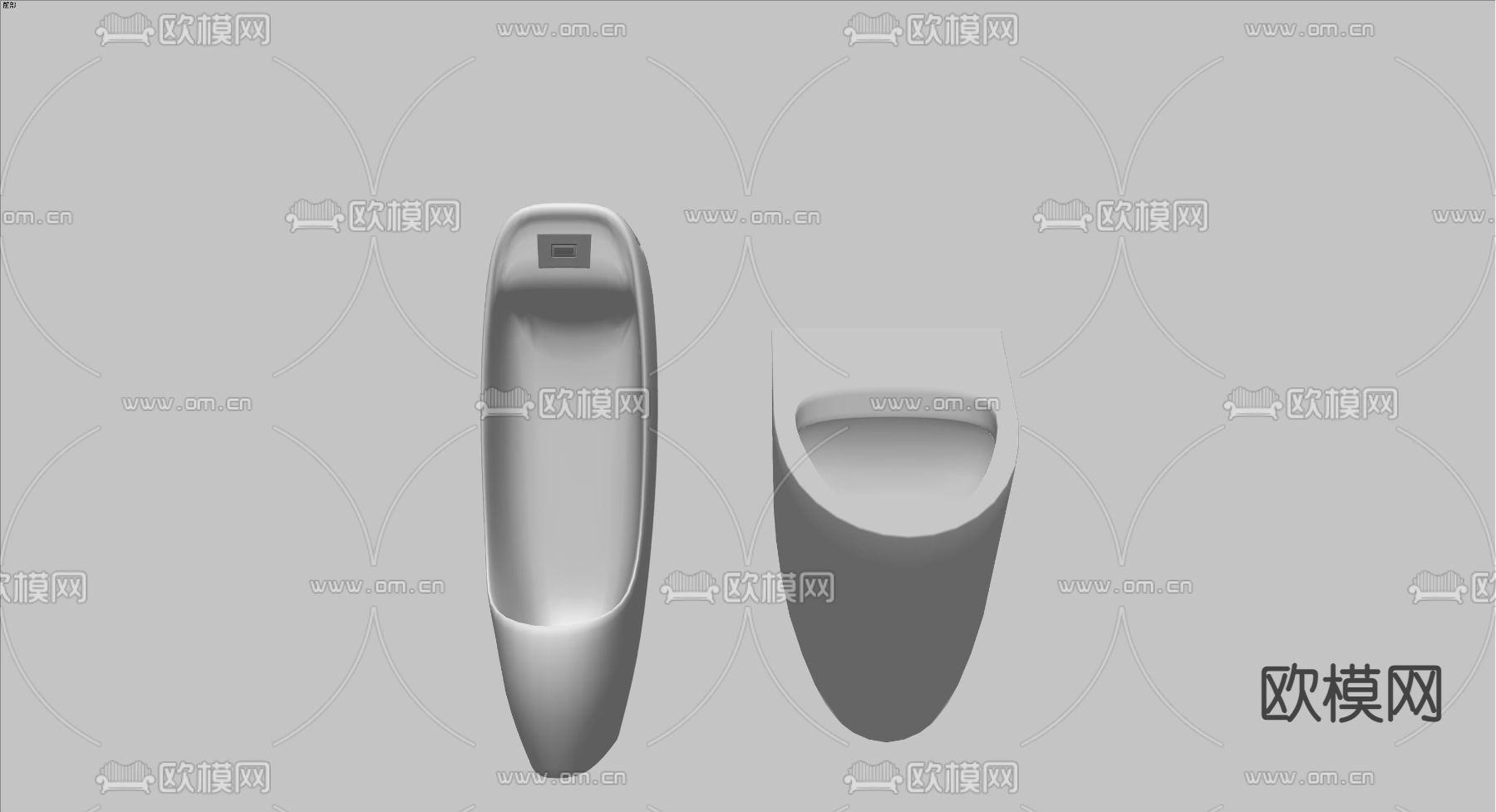 小便斗 便器su模型下载（渲染图2）