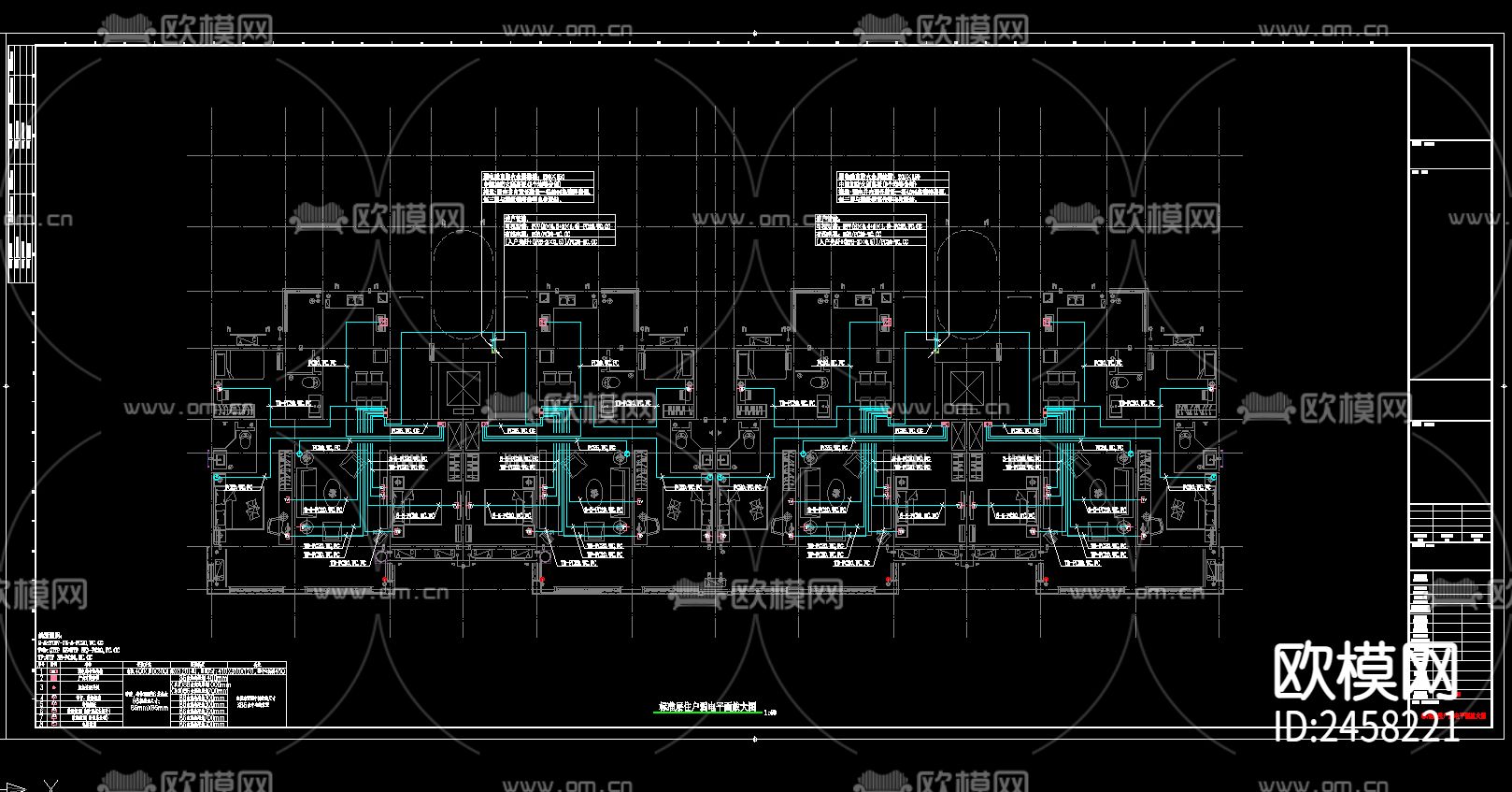 住宅楼电气CAD施工图下载（渲染图6）