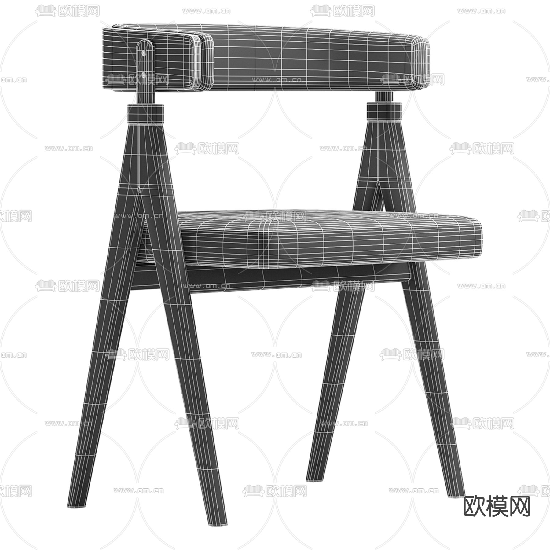 Poliform 单椅子 餐椅3d模型下载（渲染图4）