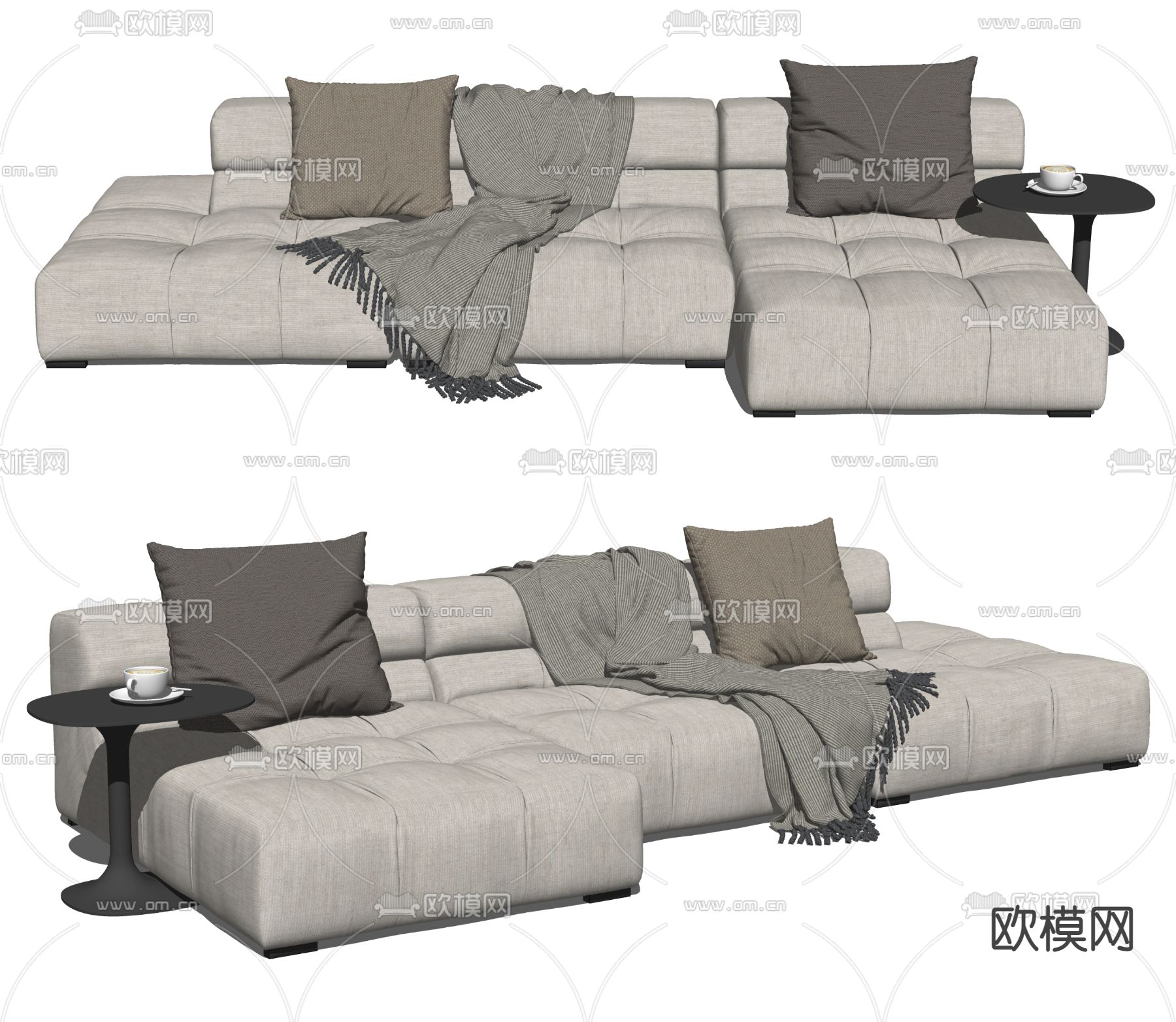 B&B ITALIA Tufty Time 软体沙发su模型下载（渲染图1）