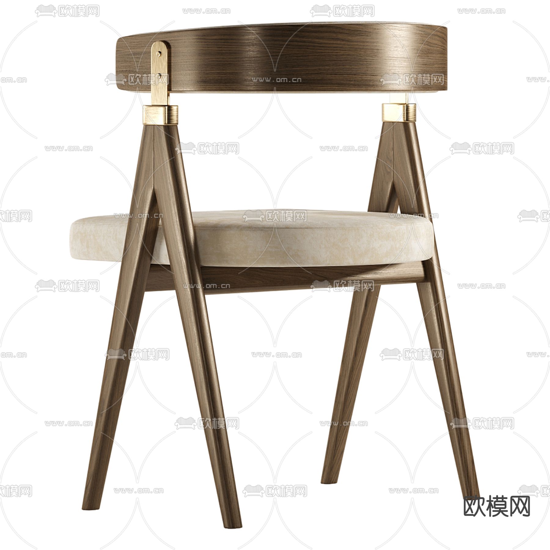 Poliform 单椅子 餐椅3d模型下载（渲染图2）