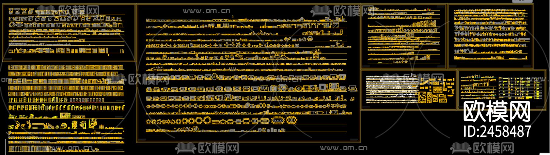 超全平面立面CAD施工图下载（渲染图1）