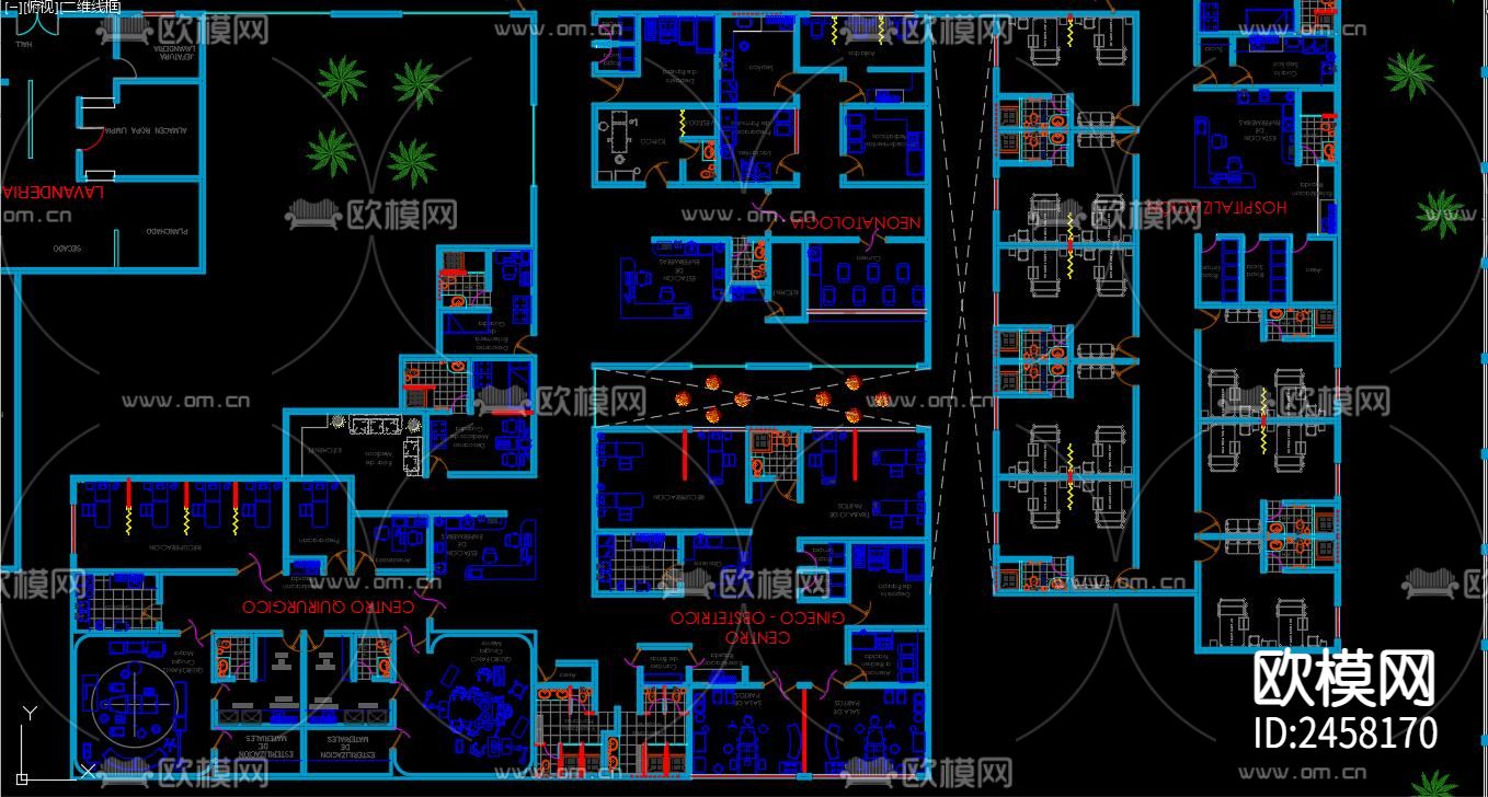 医院cad施工图下载（渲染图6）