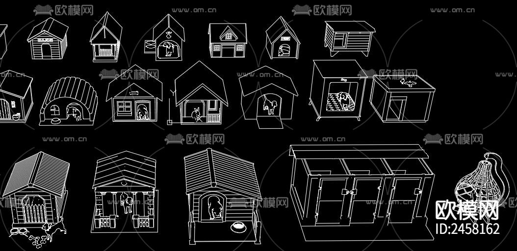 宠物窝cad图库下载（渲染图2）