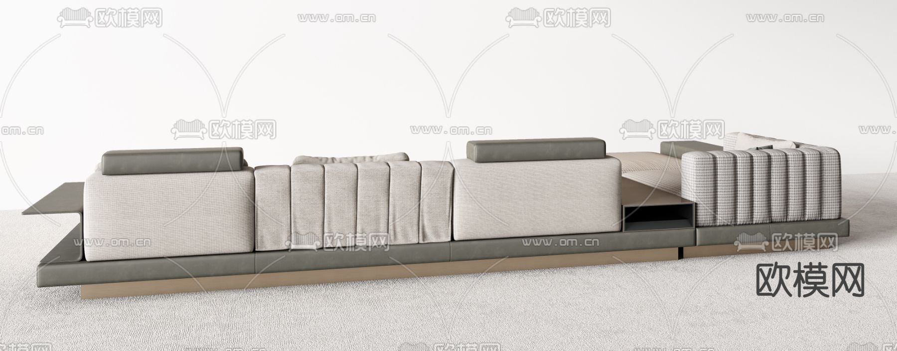 米洛提Minotti 转角沙发3d模型下载（渲染图3）