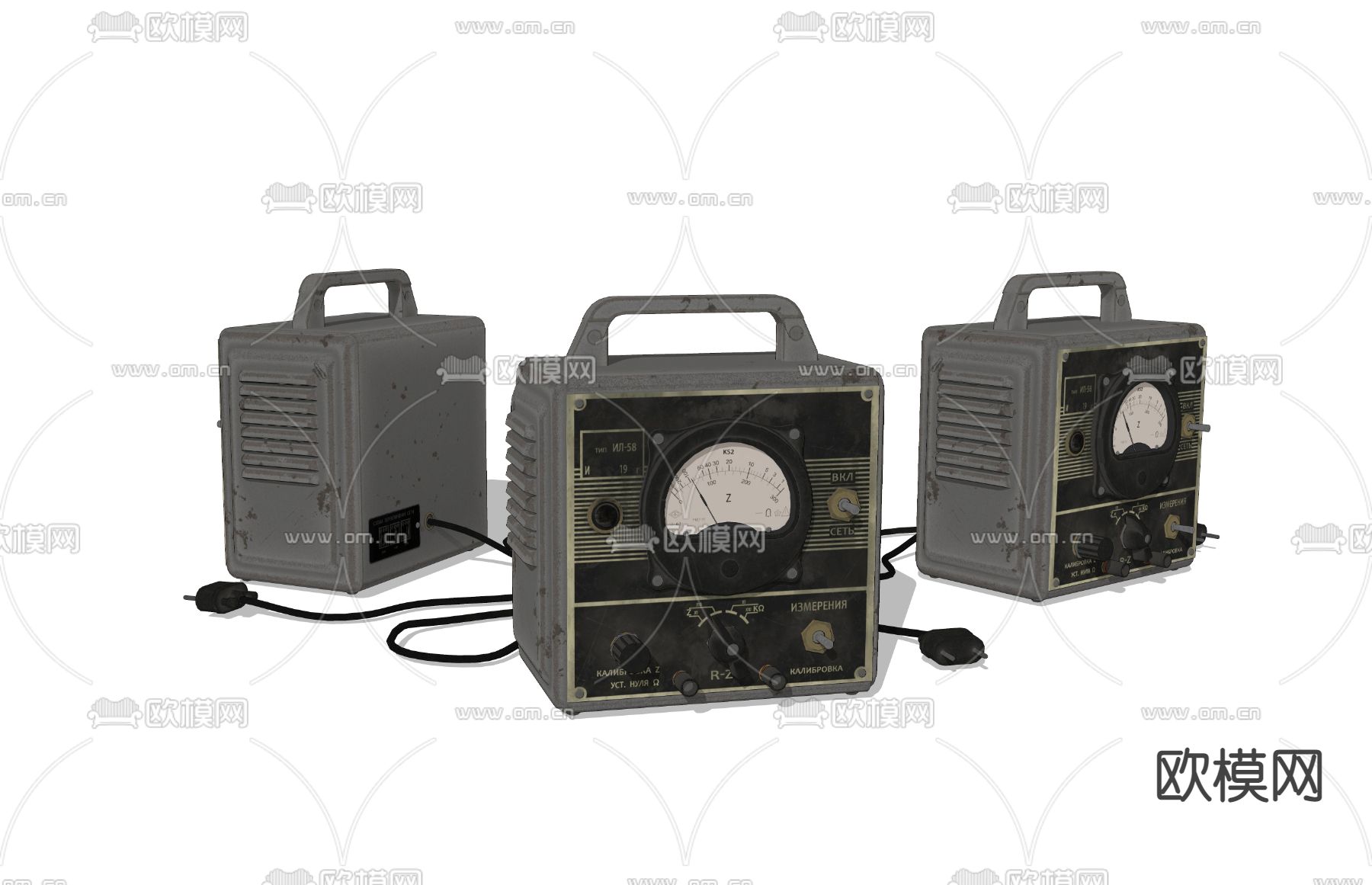 工业风仪表测量仪su模型下载（渲染图2）