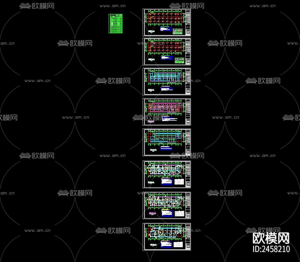 教职工宿舍结构CAD施工图下载（渲染图7）
