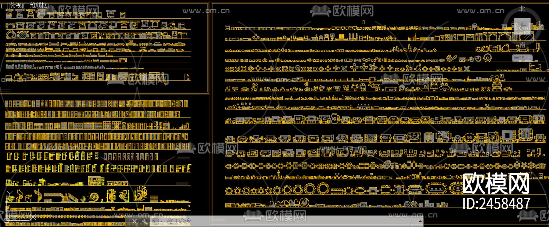 超全平面立面CAD施工图下载（渲染图2）