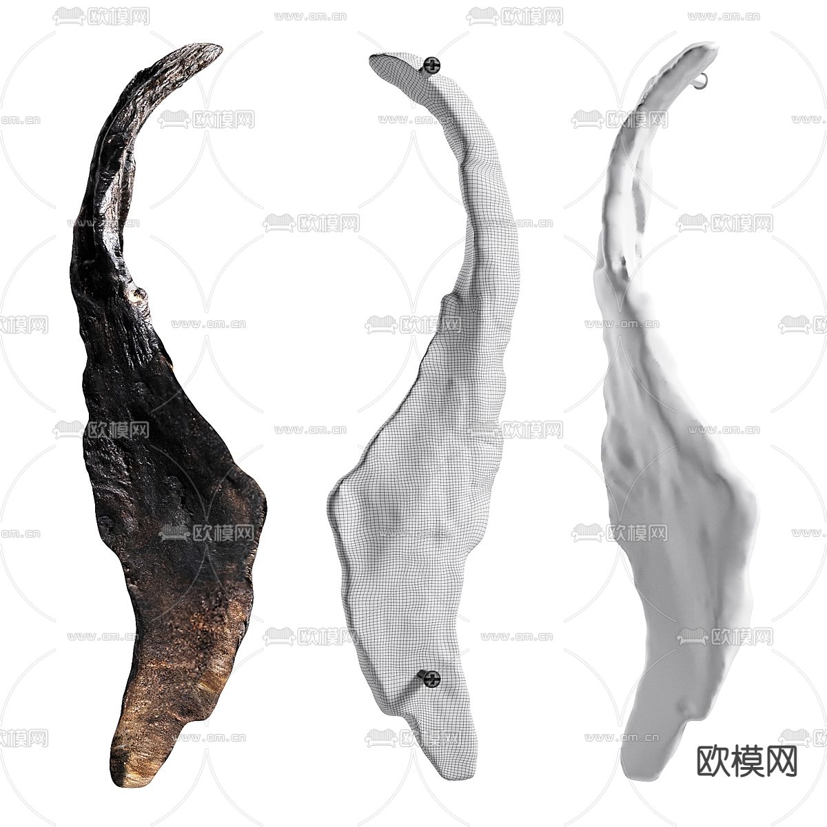 翅膀雕塑 摆件3d模型下载（渲染图2）