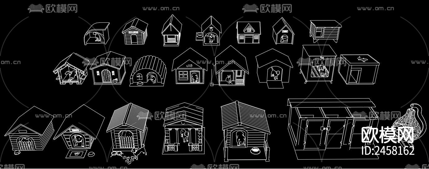 宠物窝cad图库下载（渲染图3）