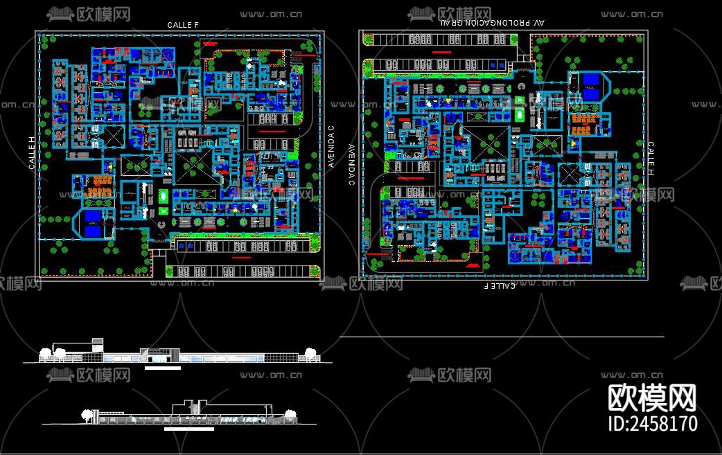 医院cad施工图下载（渲染图7）