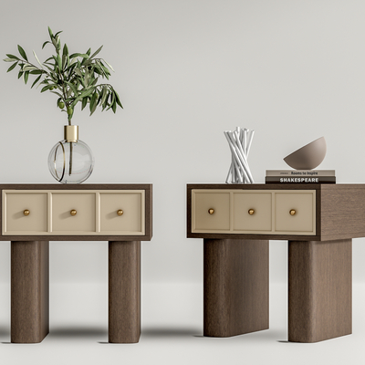 中古床头柜su模型