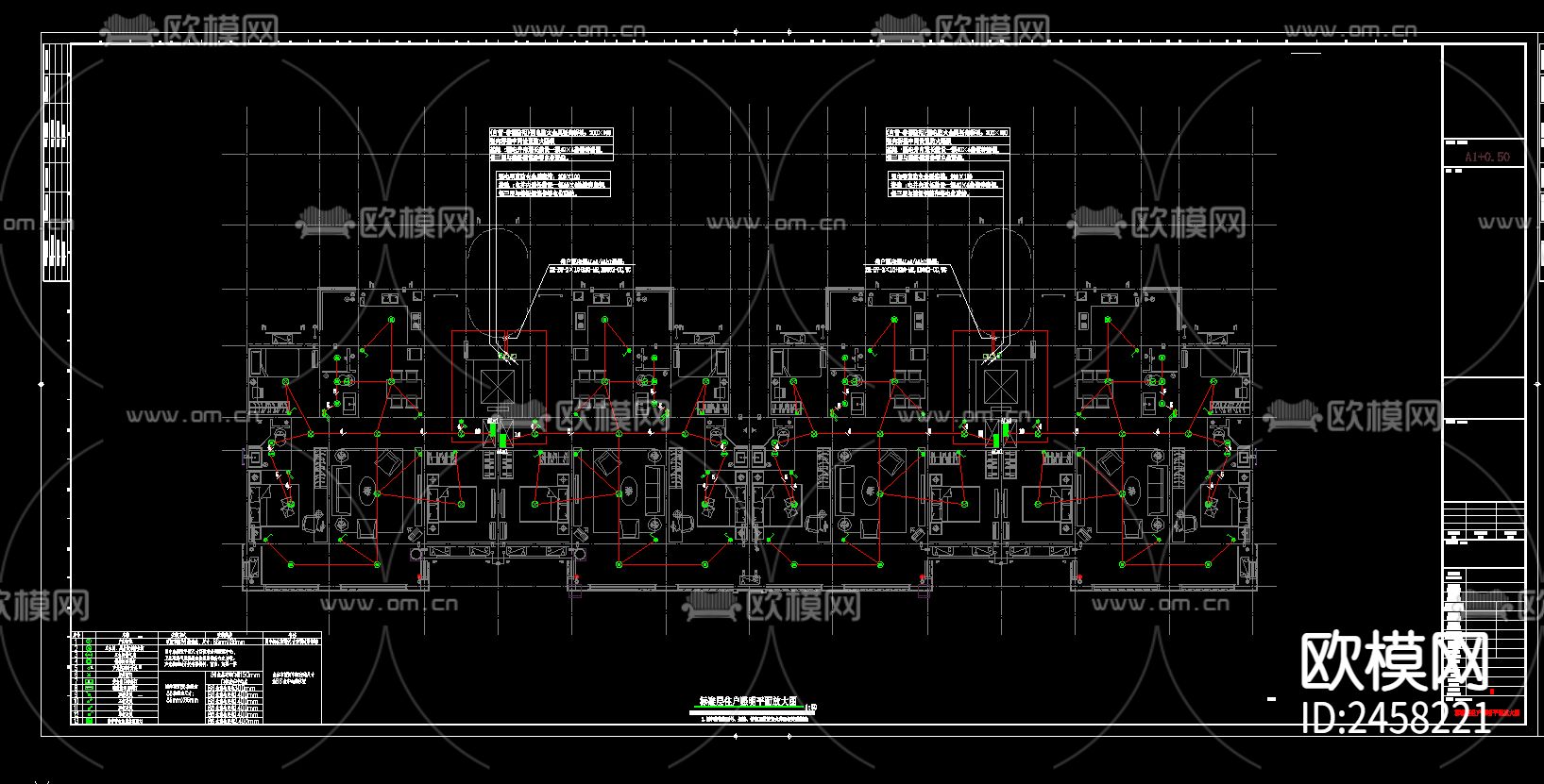 住宅楼电气CAD施工图下载（渲染图4）