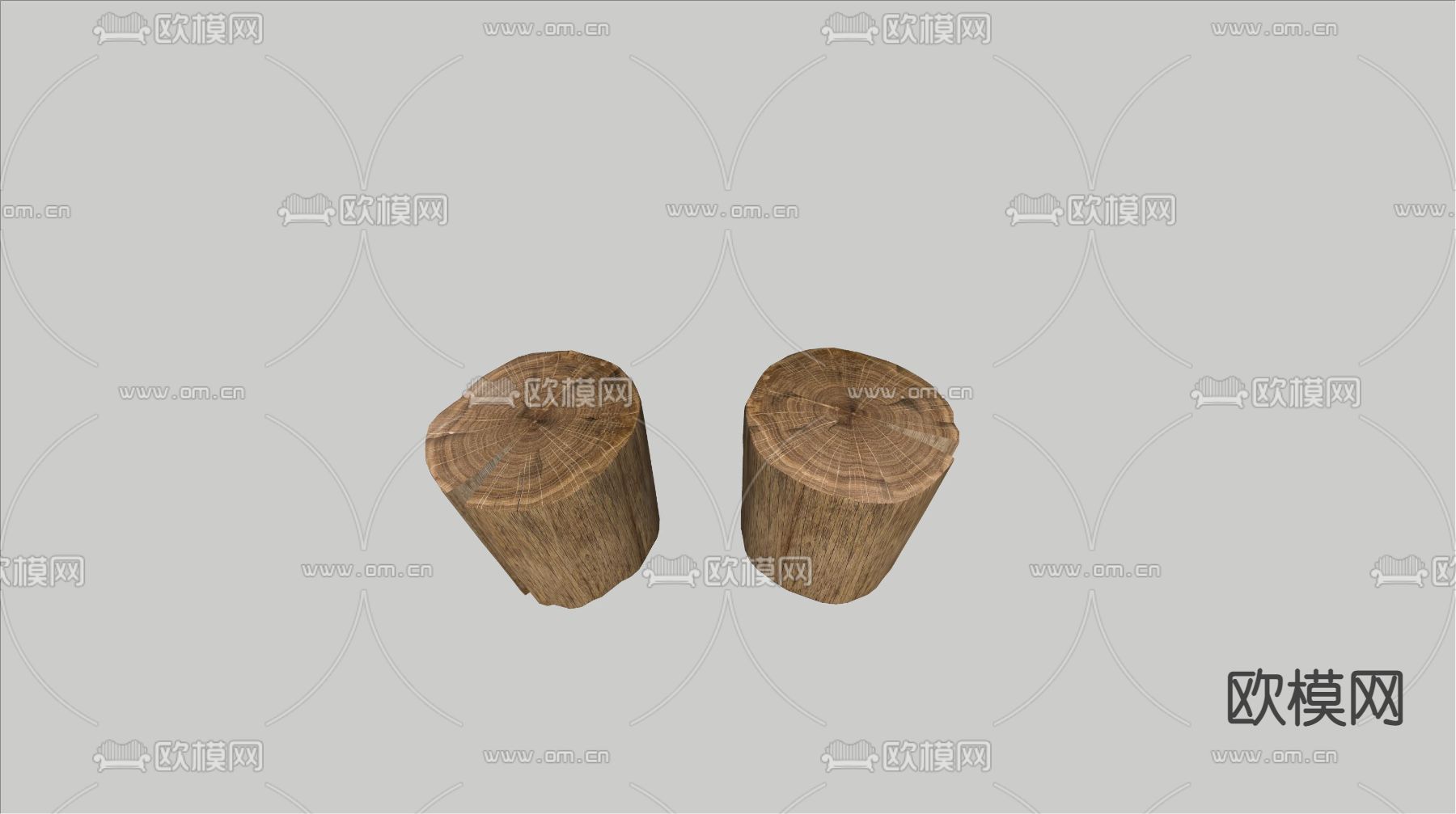 实木边几 圆几su模型