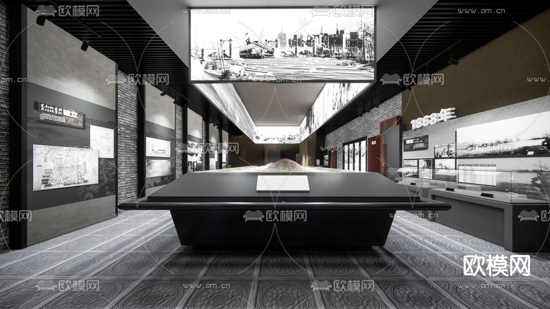 现代博物馆su模型下载（渲染图1）