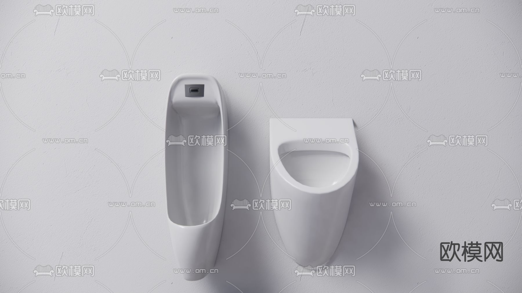 小便斗 便器su模型下载（渲染图1）