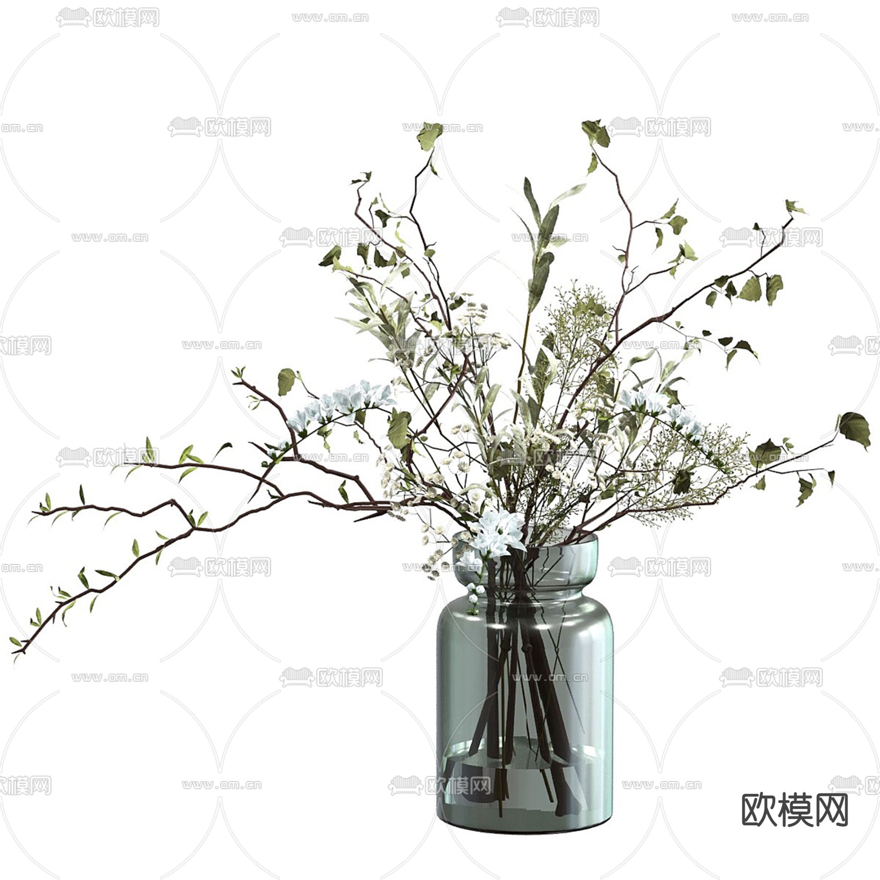 水生植物 花瓶花艺3d模型下载_ID12283739_3dmax免费模型-欧模网