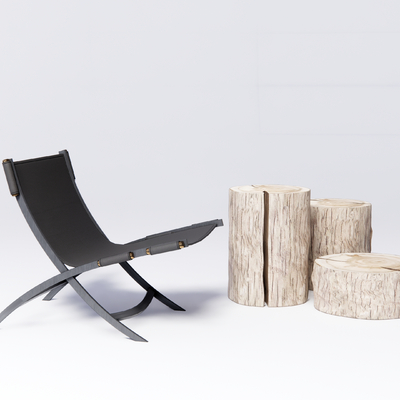  现代户外休闲椅 折叠椅su模型 