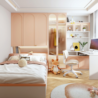  北欧榻榻米 儿童房su模型 