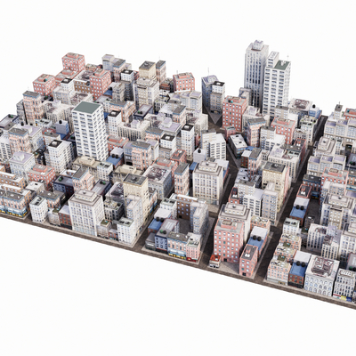  城市鸟瞰规划su模型 