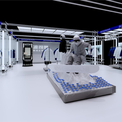  潮牌 男装 服装店su模型 