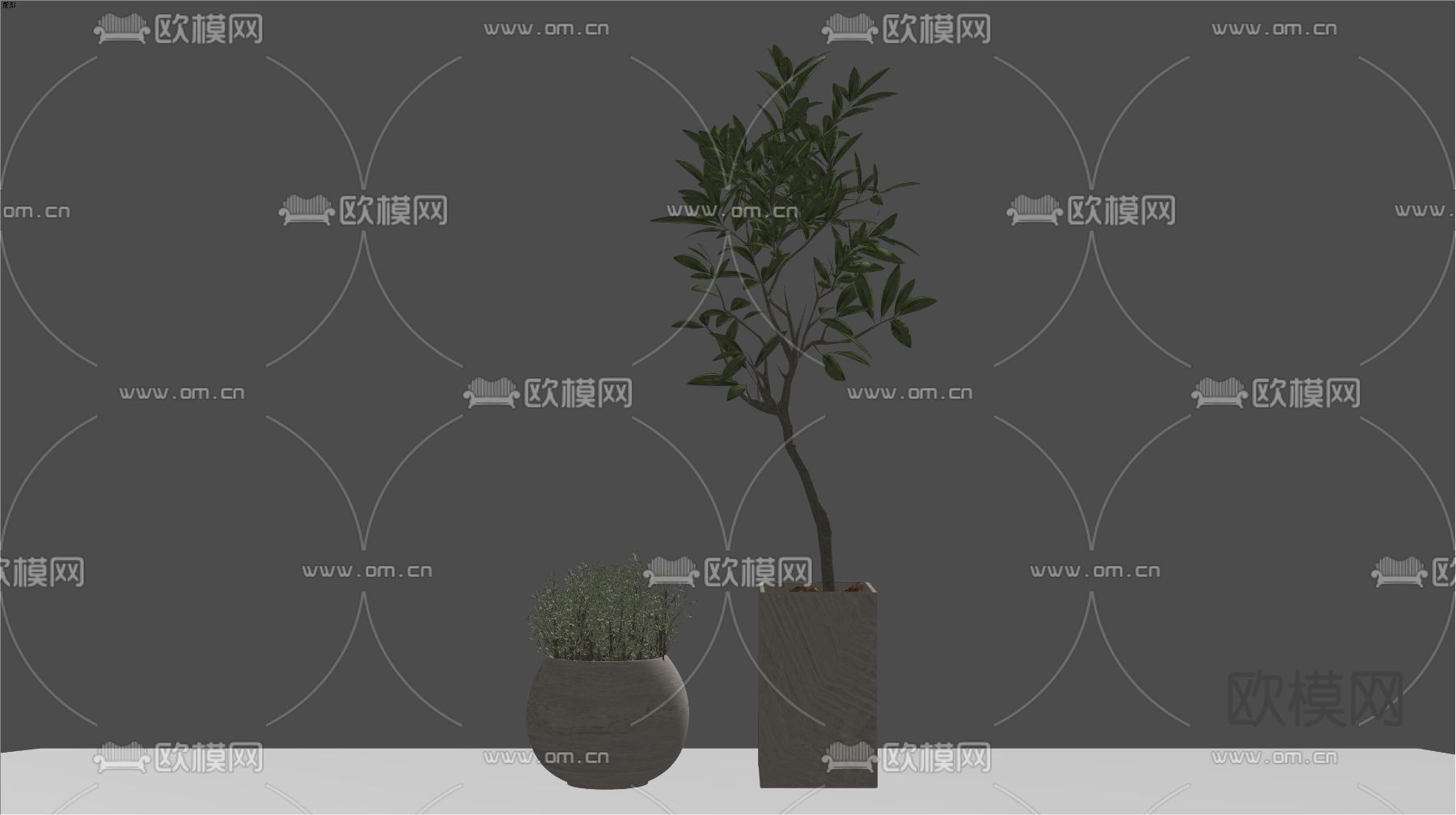 绿植 花盆 盆栽su模型下载（渲染图2）