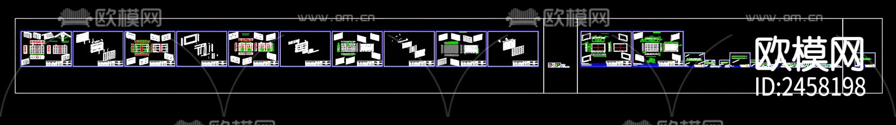 LED屏箱体CAD图库下载（渲染图2）