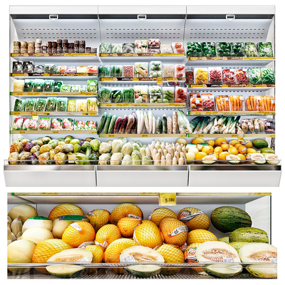  超市冷藏柜 蔬菜保鲜柜su模型 